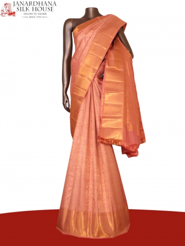 Pure Handloom Gold Silver Kanjeevaram Silk Saree